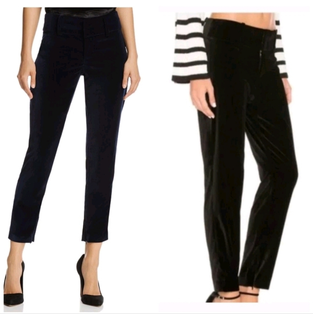 alice + olivia stacey slim velvet ankle pants Size 6